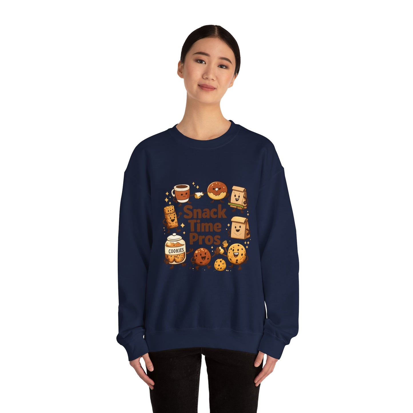 Snack Time Pros Sweatshirt | office humor, coffee fuel