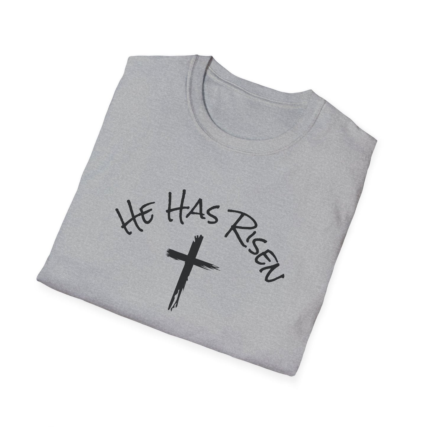 He Has Risen cross T-Shirt | Easter Christian faith tee
