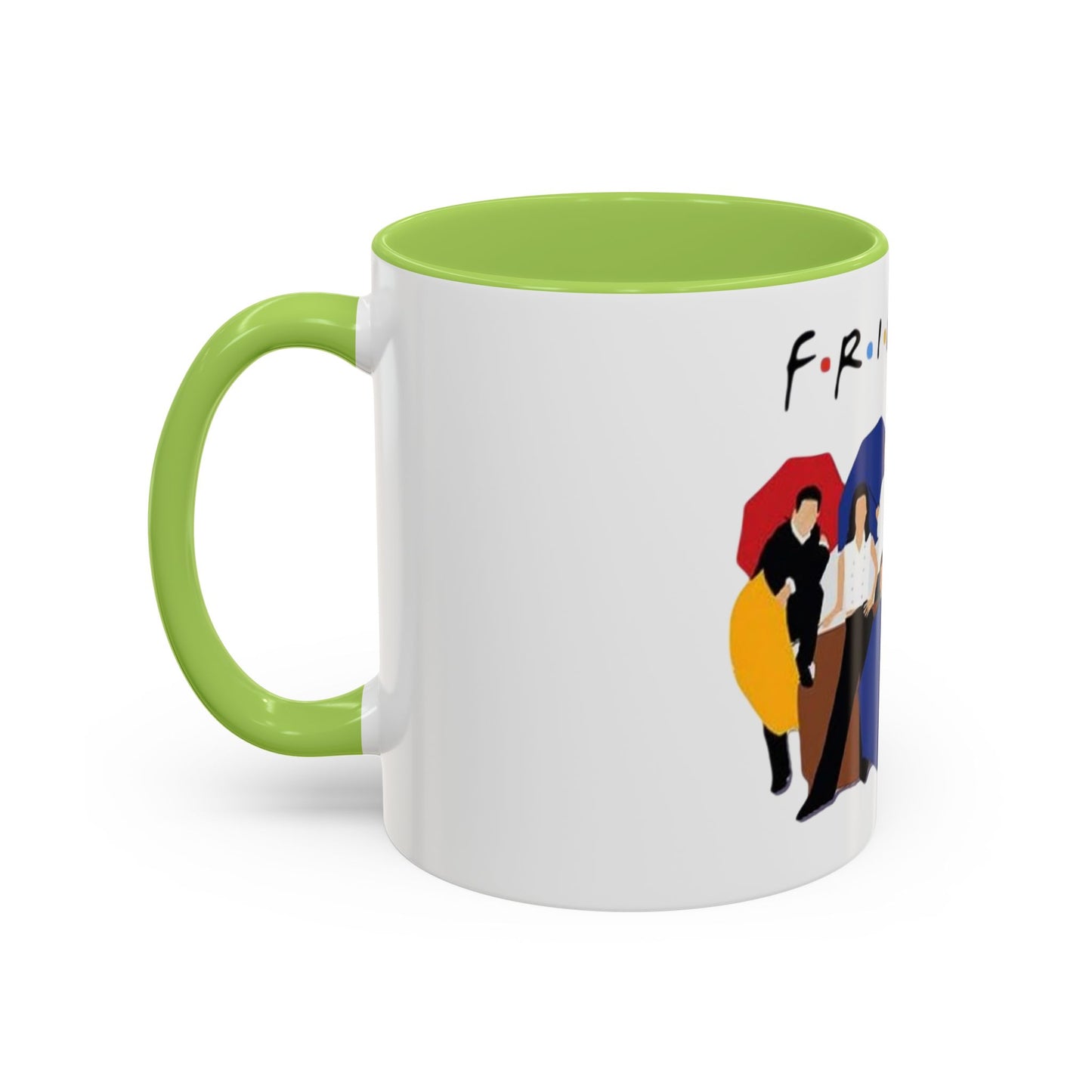 Friends TV Show Inspired Coffee Mug — Cast Silhouette with Umbrellas, 11/15oz Accent Mug