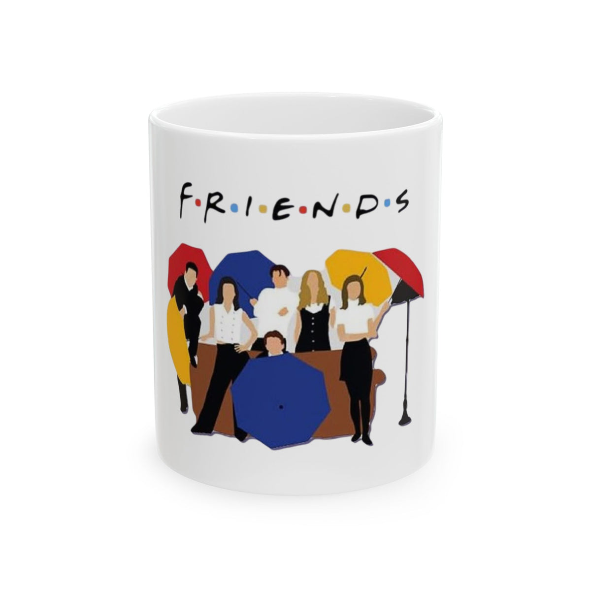 Friends TV Show Cast Illustration Mug | Ceramic Coffee Cup