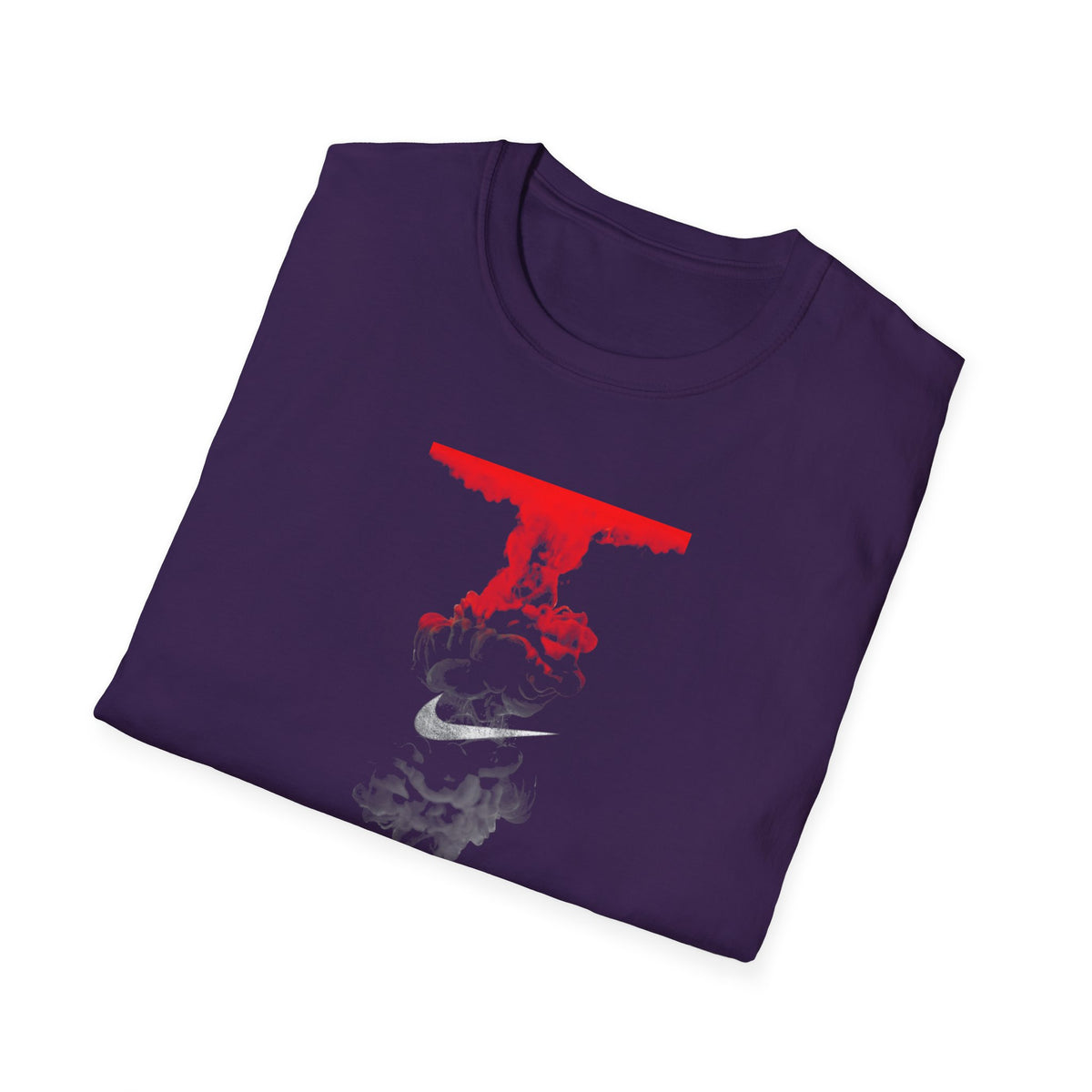 Swoosh Cloud Skull T-Shirt | Nuclear Explosion Graphic Tee