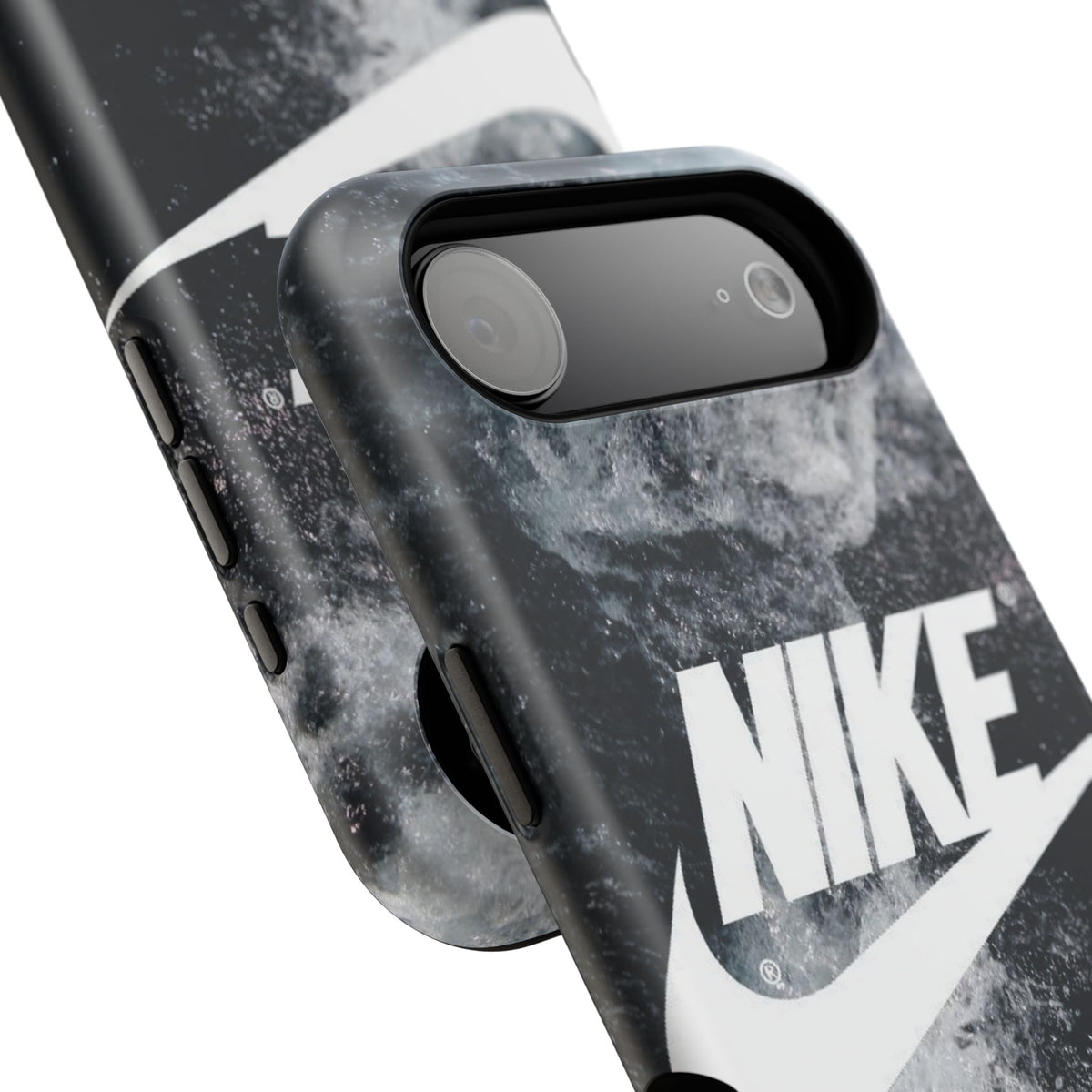 Nike Swoosh Marble iPhone Case | Impact-Resistant Case