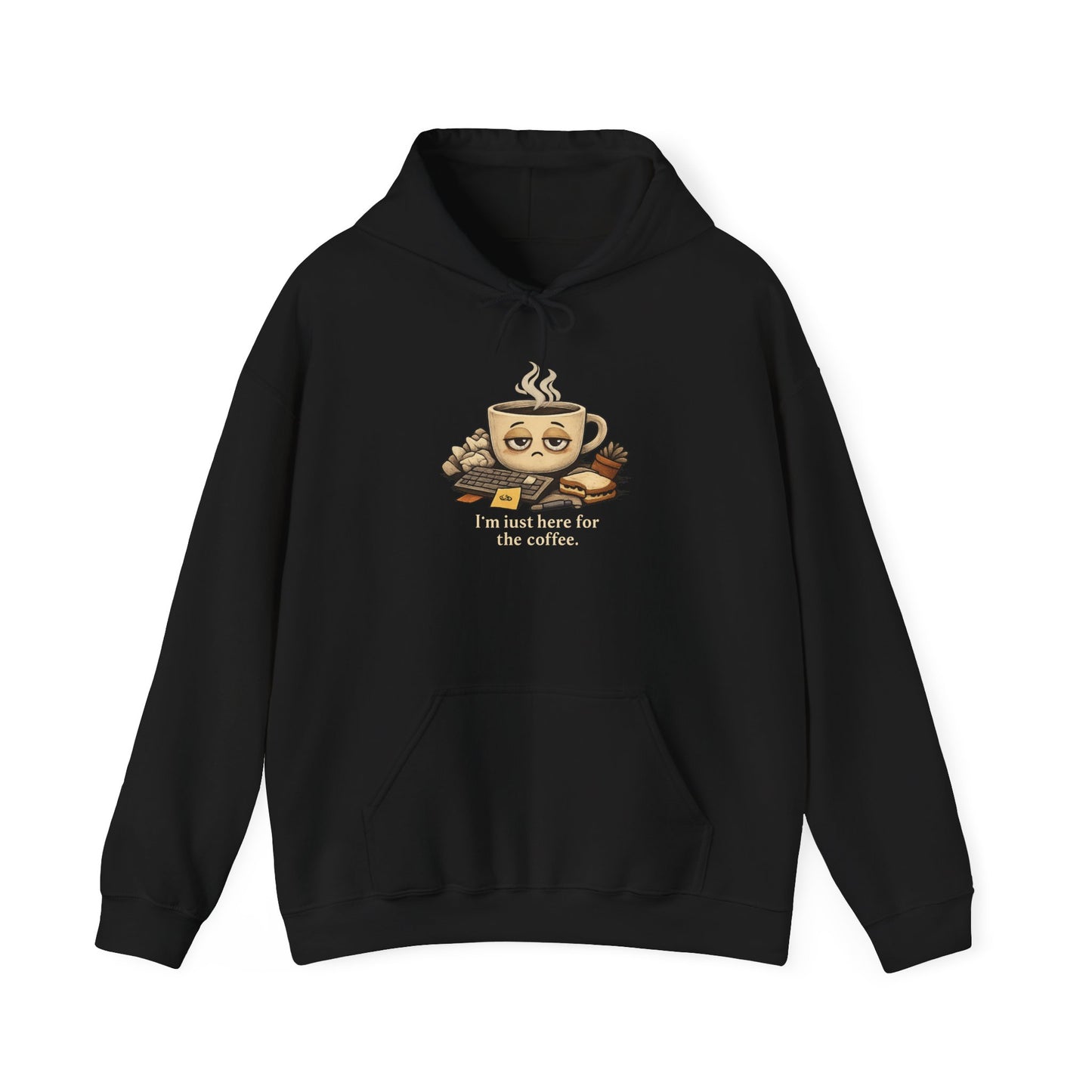 Sleepy Coffee Face Hoodie | burnout, tired, mental health humor