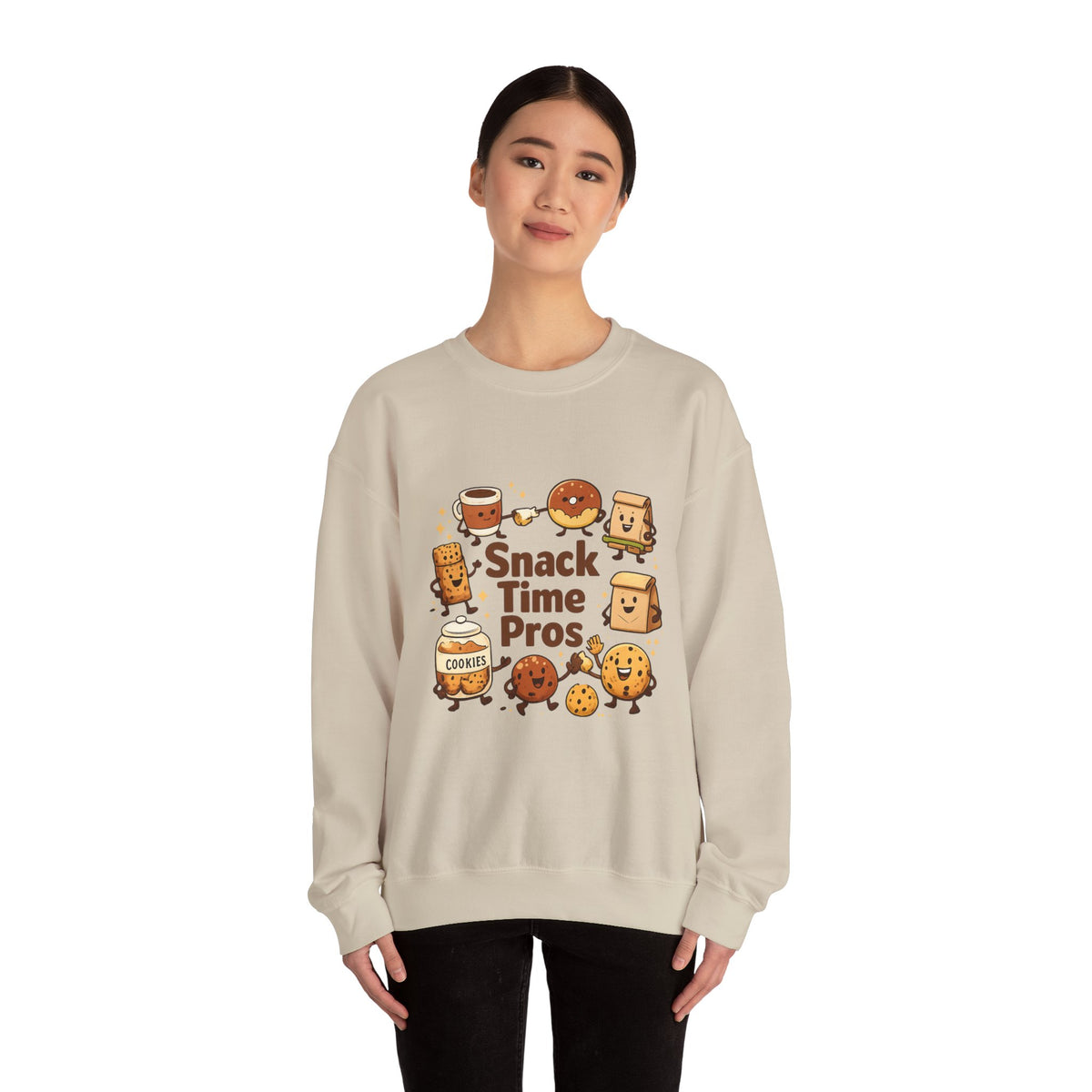 Snack Time Pros Sweatshirt | office humor, coffee fuel