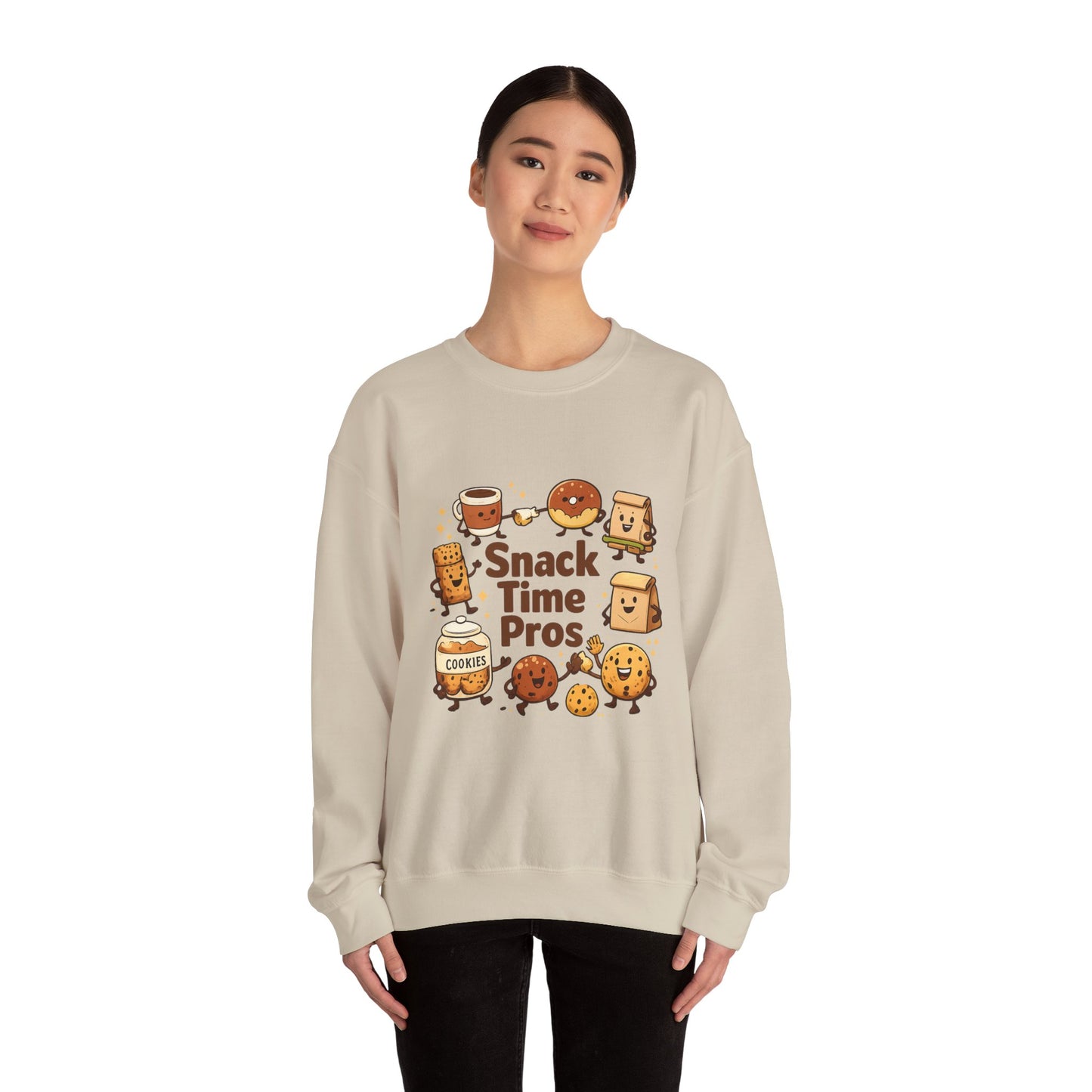 Snack Time Pros Sweatshirt | office humor, coffee fuel