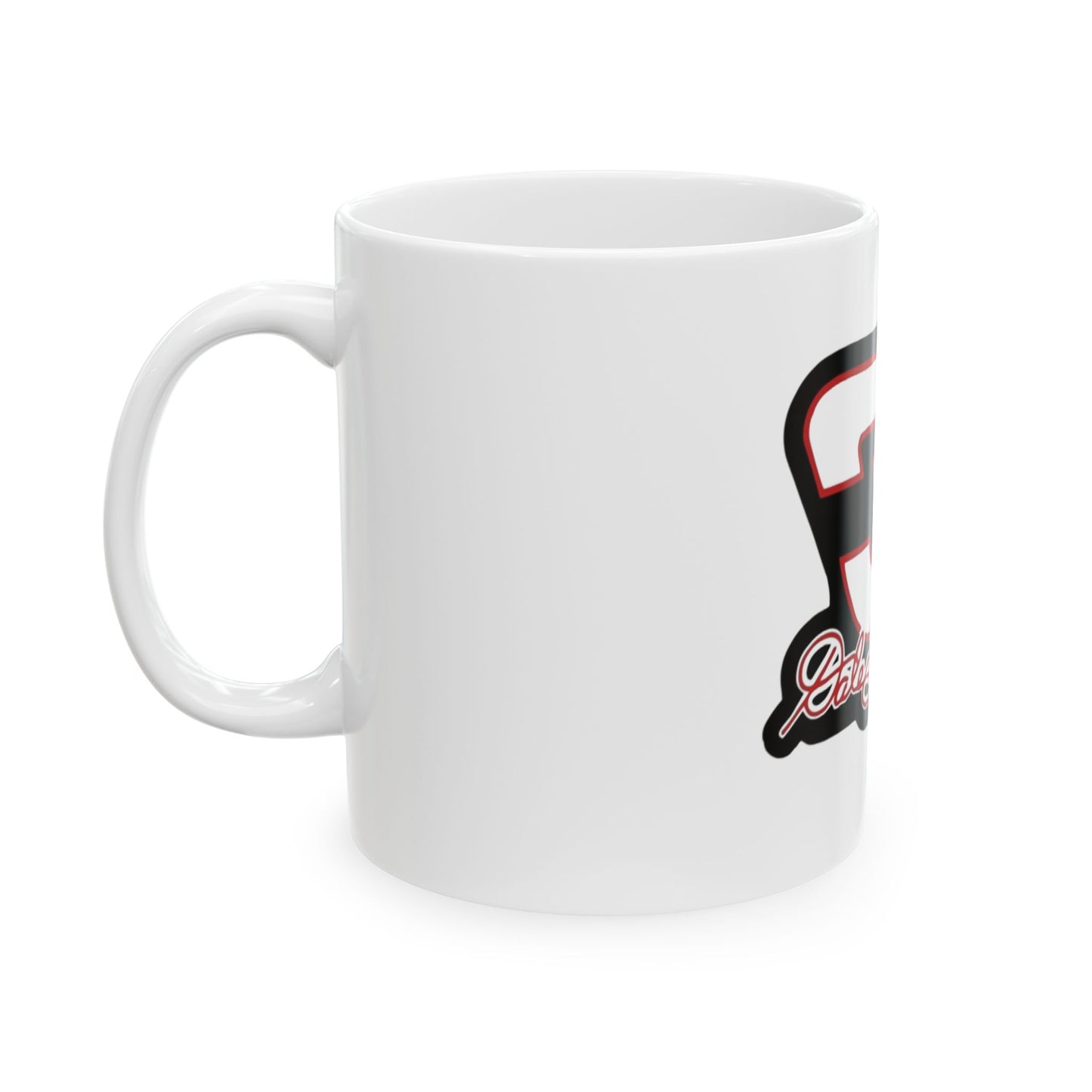 Number 3 Racing Script Name Mug | Ceramic Coffee Cup
