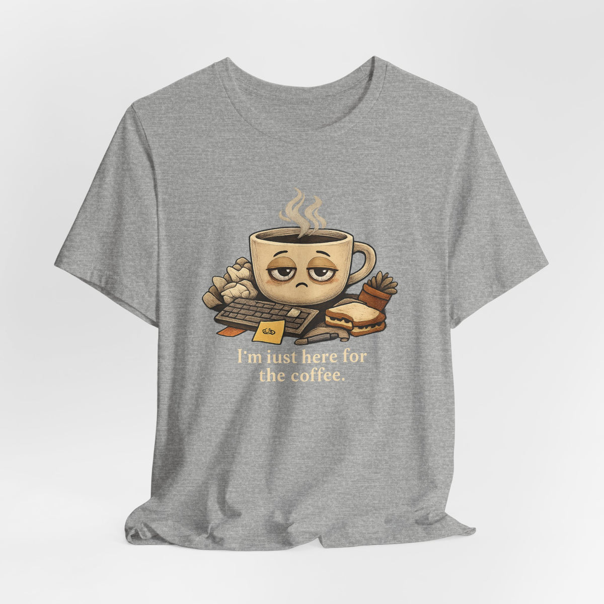 Tired Coffee Cup Tee | burnout, mental health humor