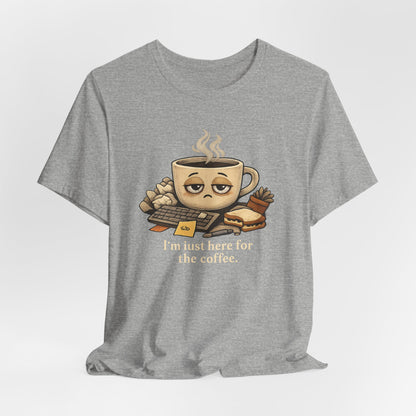 Tired Coffee Cup Tee | burnout, mental health humor