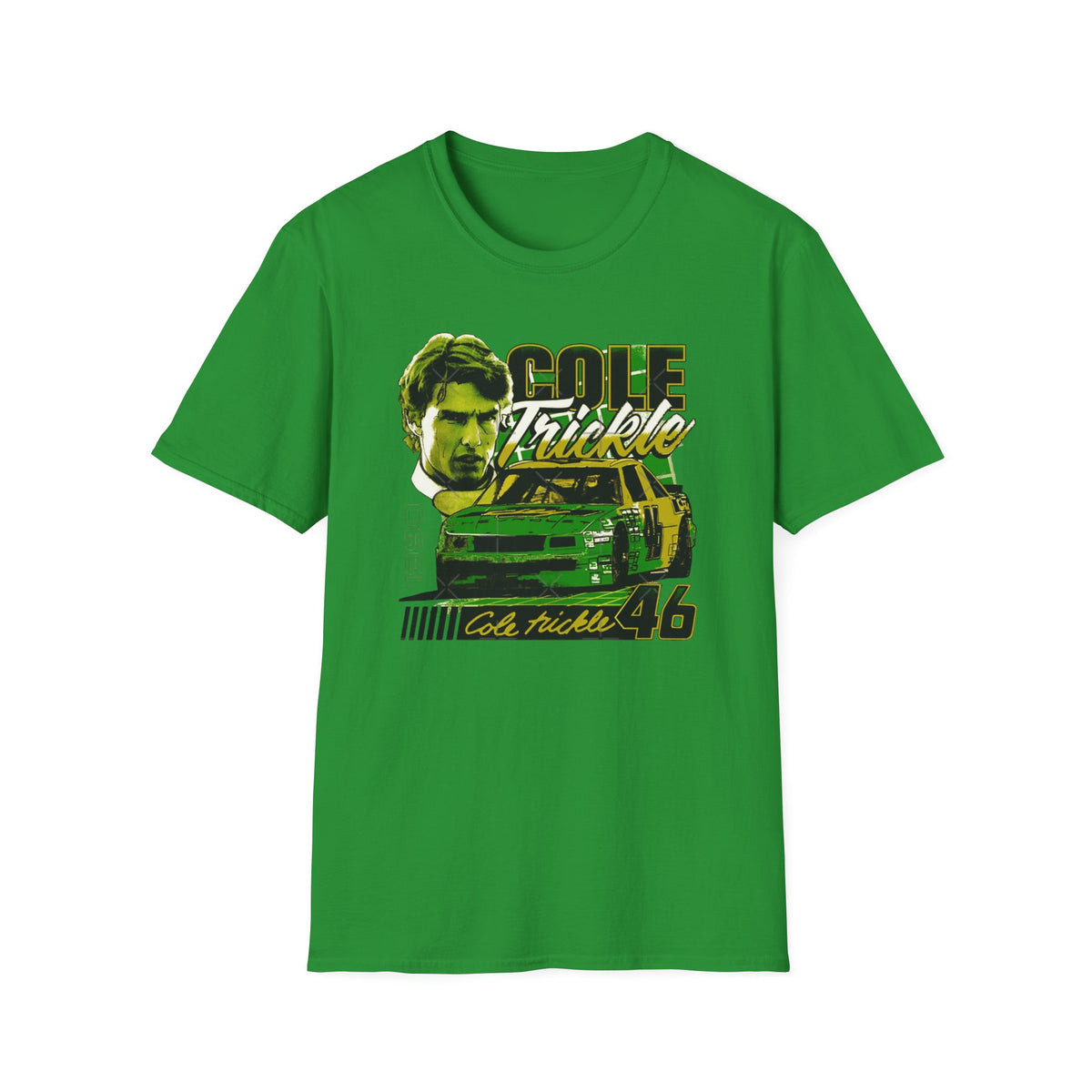 Cole Trickle Racing Car T-Shirt | Vintage NASCAR 46 Track Design