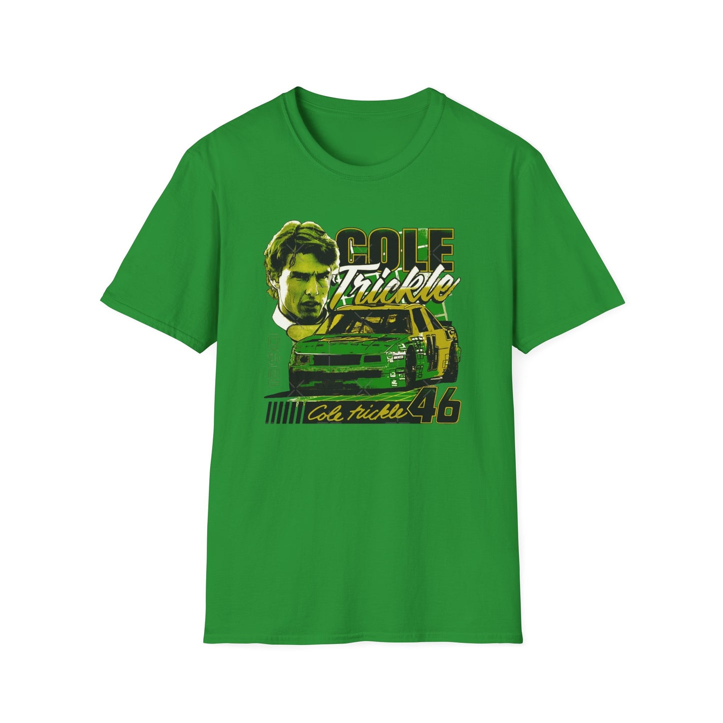 Cole Trickle Racing Car T-Shirt | Vintage NASCAR 46 Track Design