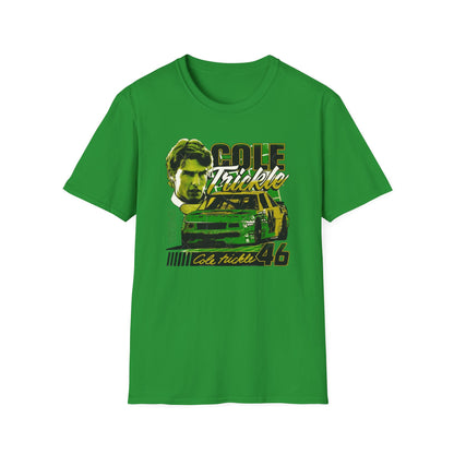 Cole Trickle Racing Car T-Shirt | Vintage NASCAR 46 Track Design