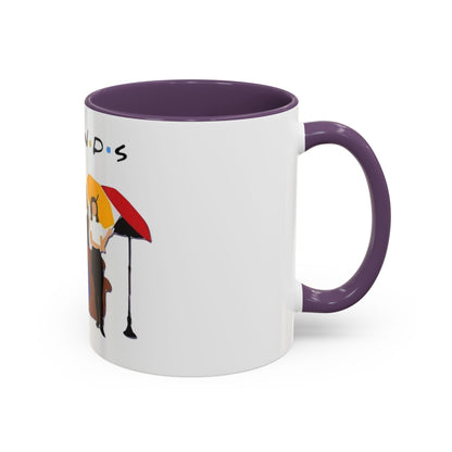 Friends TV Show Inspired Coffee Mug — Cast Silhouette with Umbrellas, 11/15oz Accent Mug