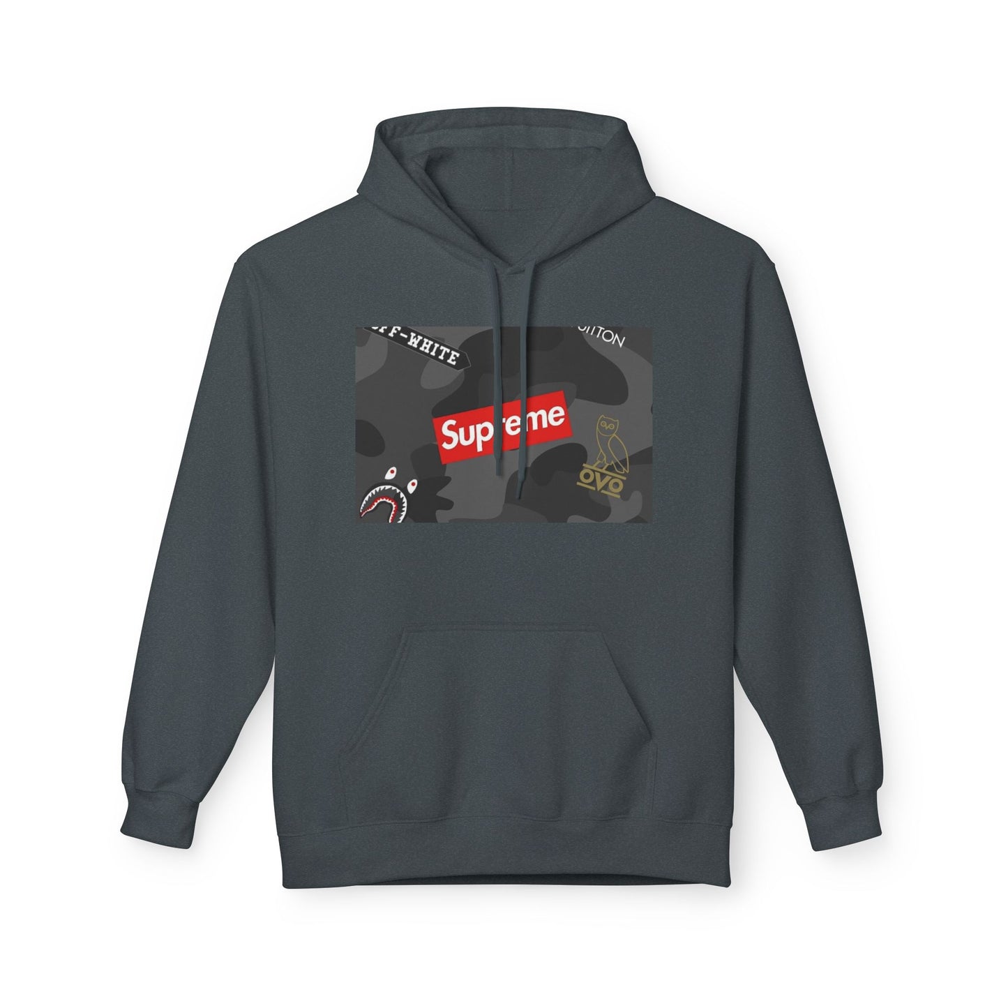 Supreme Streetwear Hoodie — Camouflage Logo Graphic Pullover