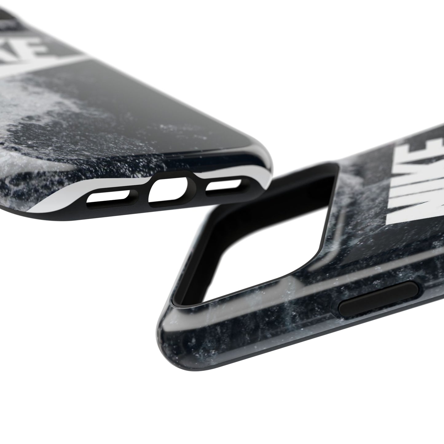 Nike Swoosh Marble iPhone Case | Impact-Resistant Case