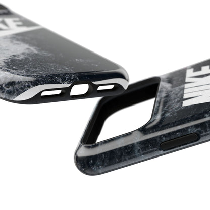 Nike Swoosh Marble iPhone Case | Impact-Resistant Case