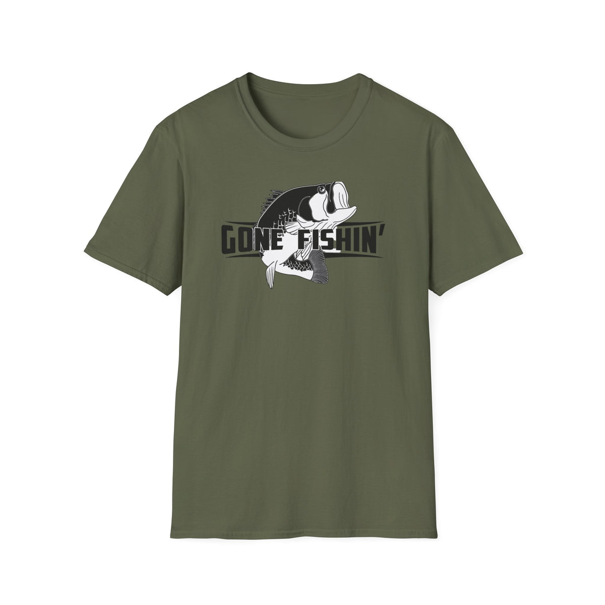 Gone Fishin' Bass Graphic T-Shirt | Fishing Shirt