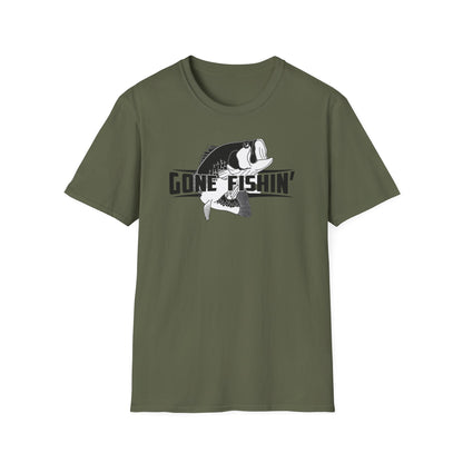 Gone Fishin' Bass Graphic T-Shirt | Fishing Shirt