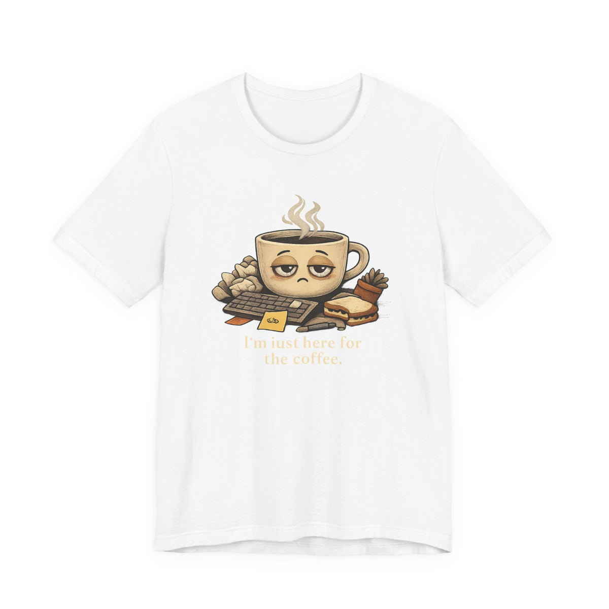 Tired Coffee Cup Tee | burnout, mental health humor