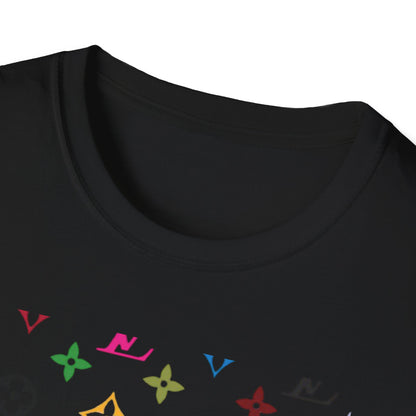 Rainbow Monogram Logo T-Shirt | Retro Pattern, Streetwear