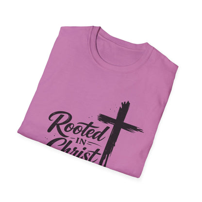 Rooted in Christ T-Shirt | Cross Faith Religious Tee