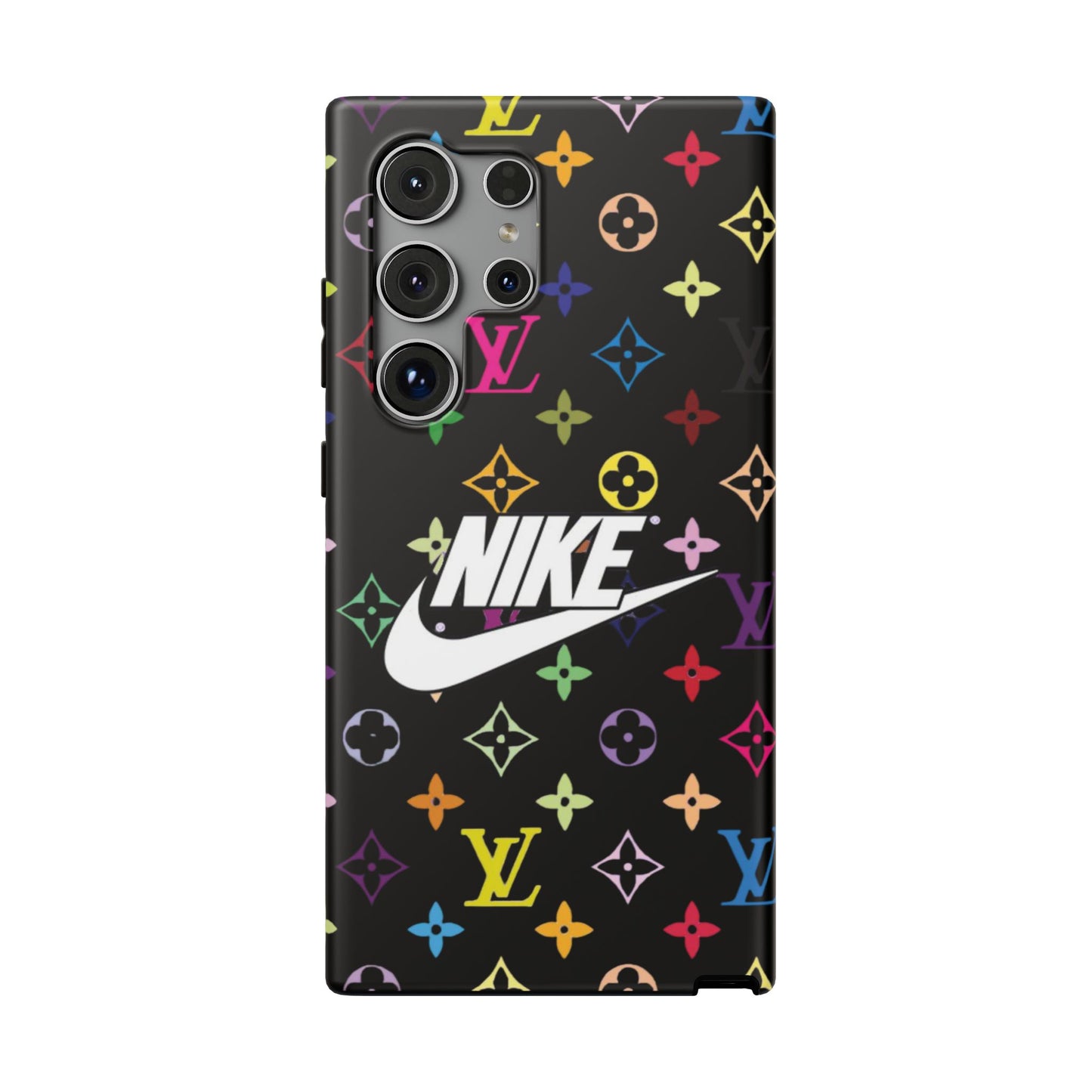 Rainbow Monogram Pattern Phone Case | Impact-Resistant Case