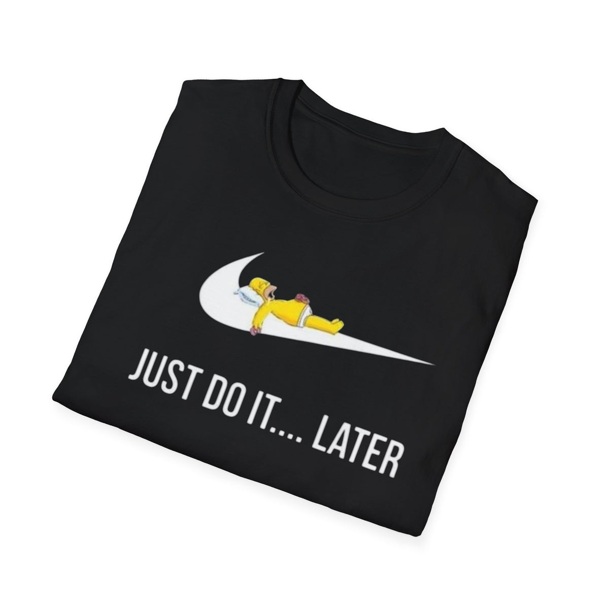 Just Do It... Later T-Shirt | Sleeping Sloth Parody, Funny Lazy Tee