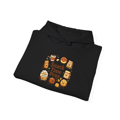 Snack Time Pros Hoodie | office humor, coffee fuel