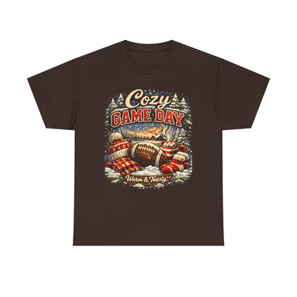 Cozy Game Day football graphic Tee | Retro winter mittens, warm & toasty