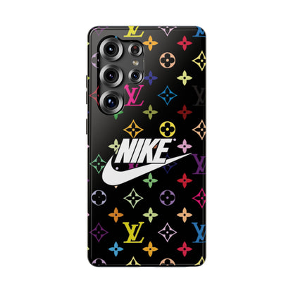 Rainbow Monogram Pattern Phone Case | Impact-Resistant Case