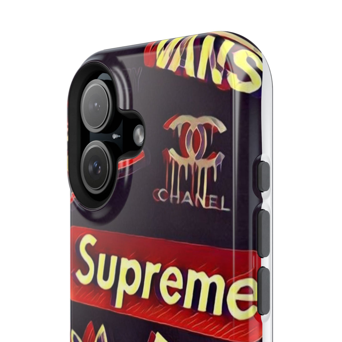 Supreme Impact-Resistant Phone Case — Streetwear Logo Collage