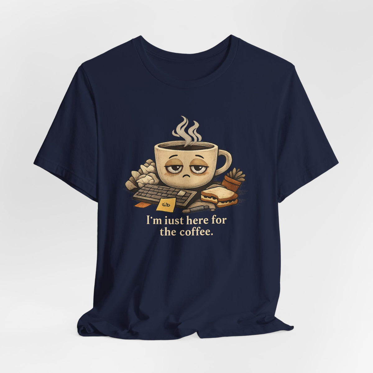 Tired Coffee Cup Tee | burnout, mental health humor