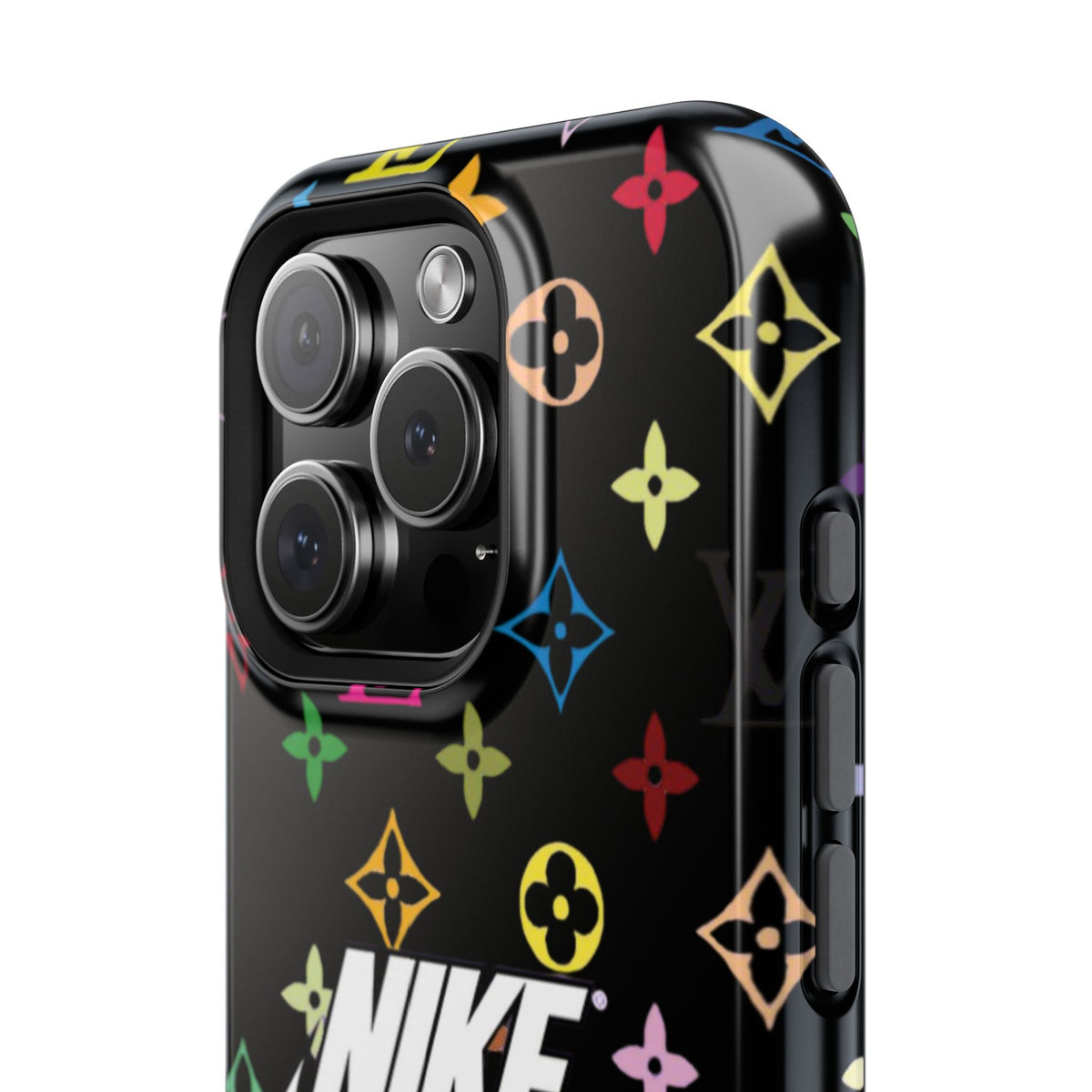 Rainbow Monogram Pattern Phone Case | Impact-Resistant Case