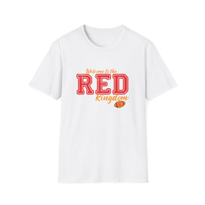 Red Kingdom Football T-Shirt | Retro Varsity Script
