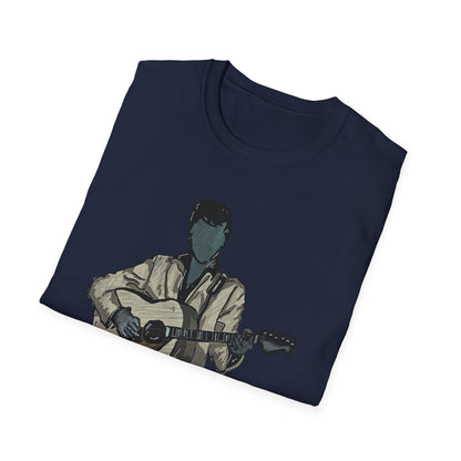 Elvis Graphic T-Shirt — Acoustic Music Tee with Color Icon Accents