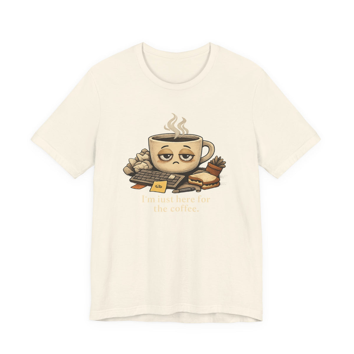 Tired Coffee Cup Tee | burnout, mental health humor