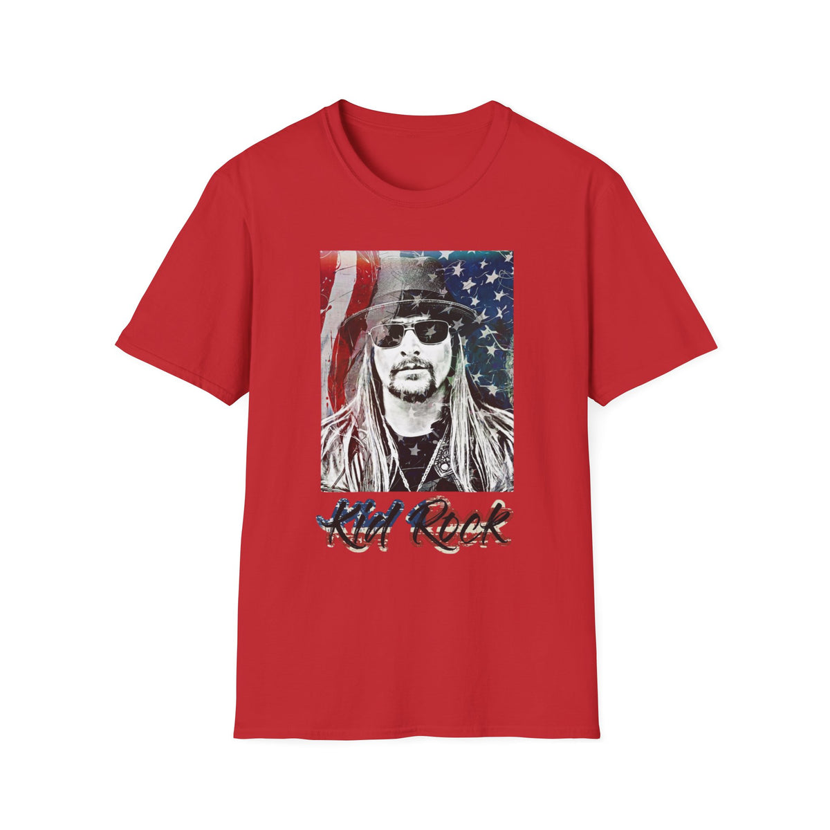 Kid Rock Patriotic T-Shirt — Old Rock Graphic Tee with American Flag