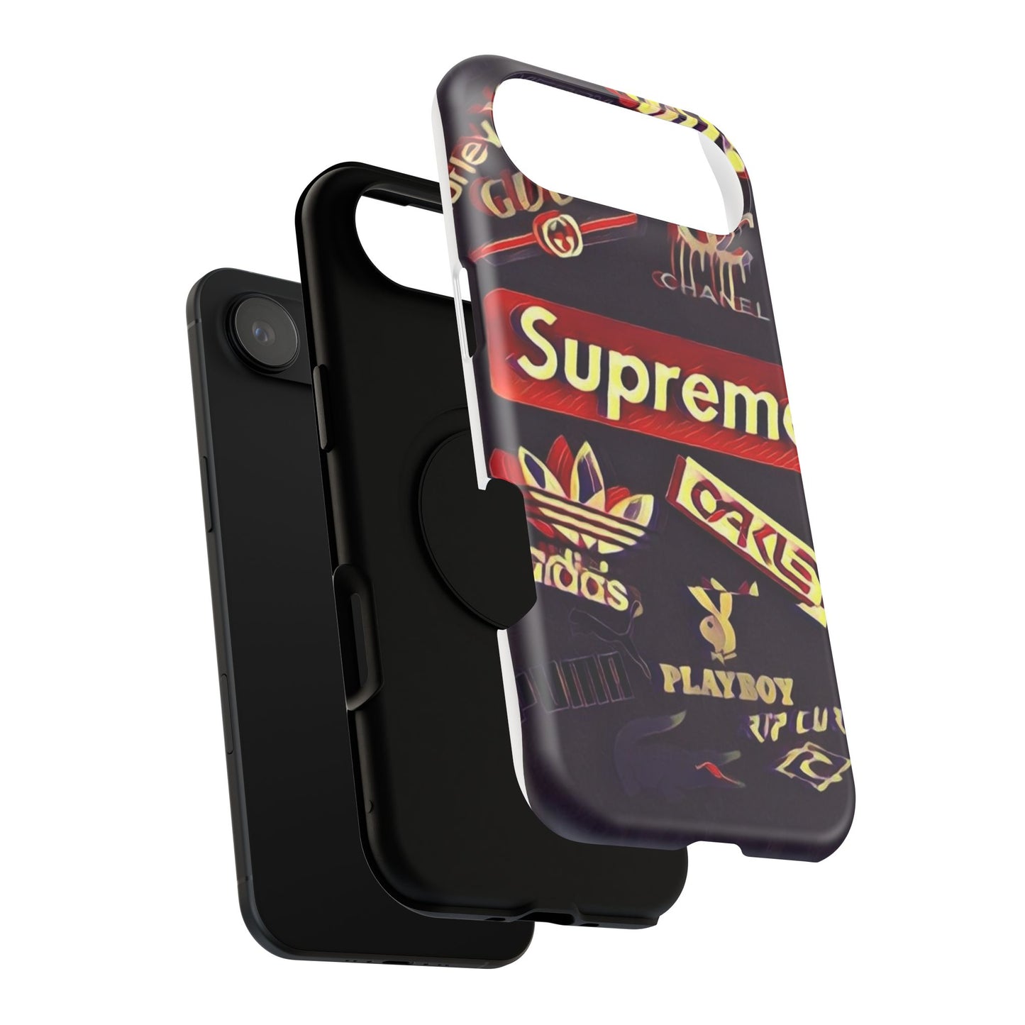 Supreme Impact-Resistant Phone Case — Streetwear Logo Collage
