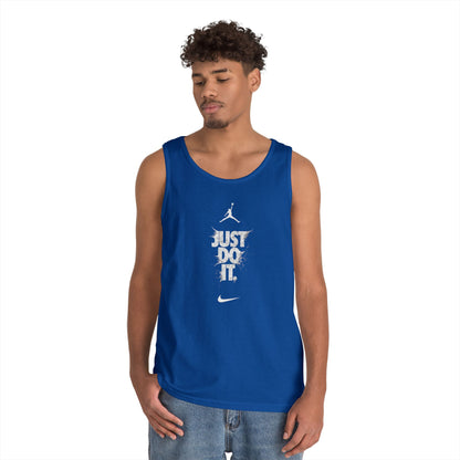 Just Do It vertical logo Tank Top | Sporty Nike-inspired graphic