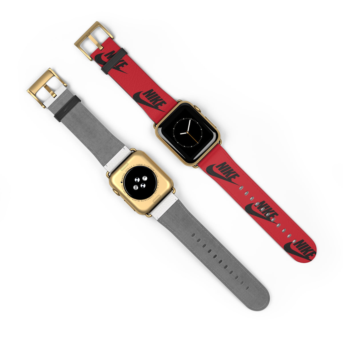 Nike Logo Pattern Watch Band | Red Sport Apple Watch Strap
