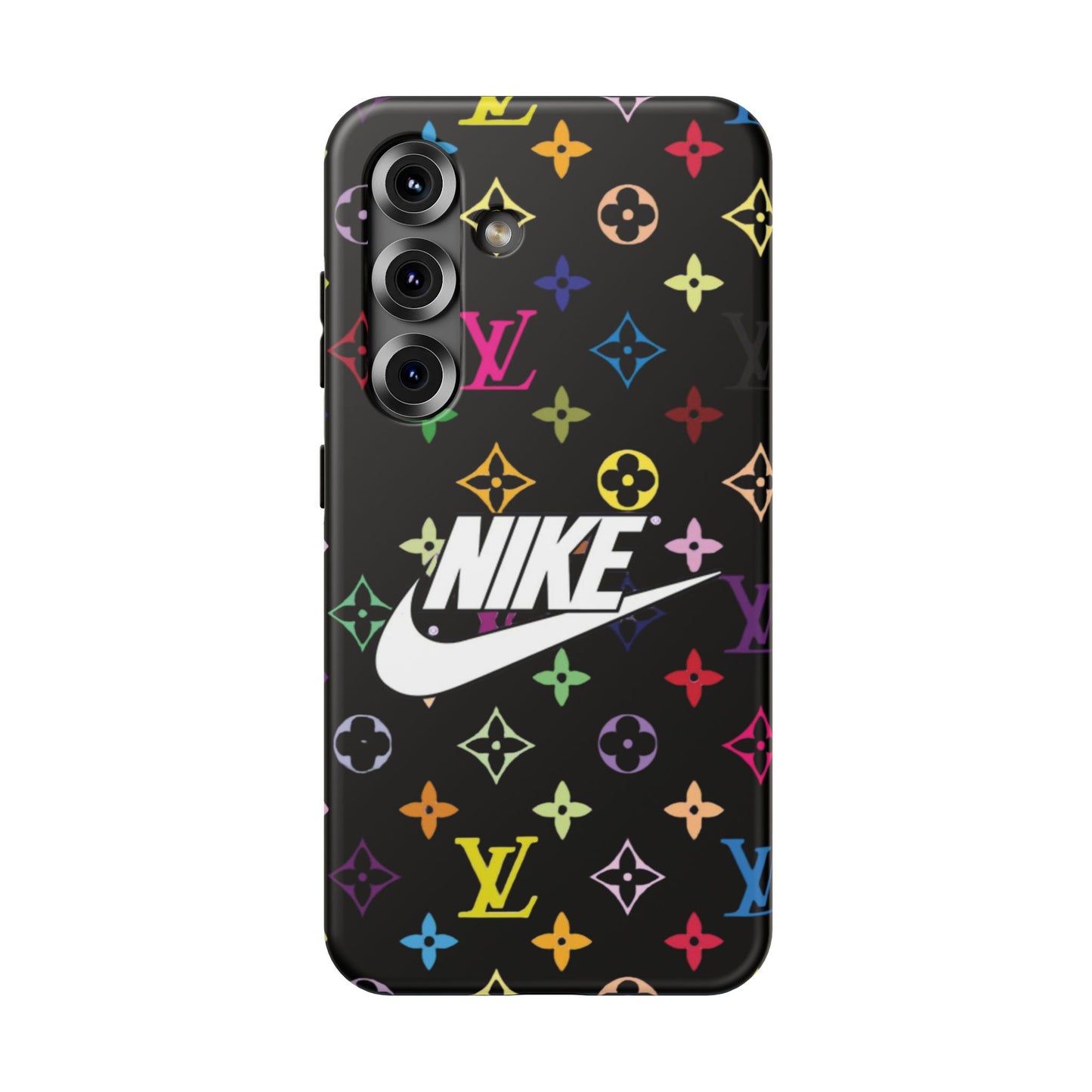 Rainbow Monogram Pattern Phone Case | Impact-Resistant Case