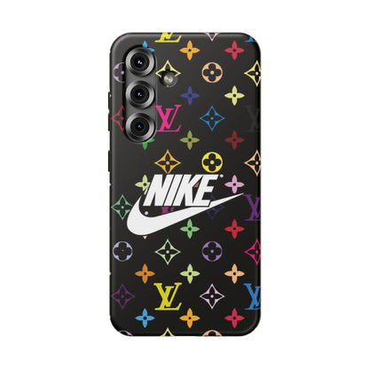 Rainbow Monogram Pattern Phone Case | Impact-Resistant Case