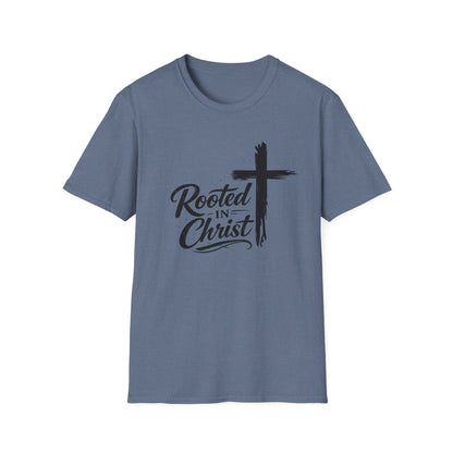 Rooted in Christ T-Shirt | Cross Faith Religious Tee