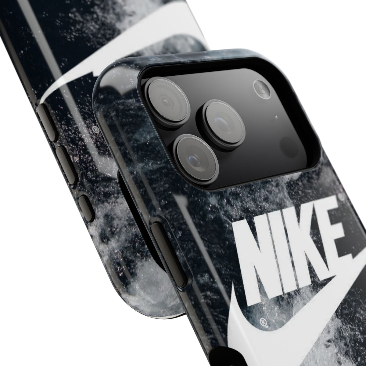 Nike Swoosh Marble iPhone Case | Impact-Resistant Case