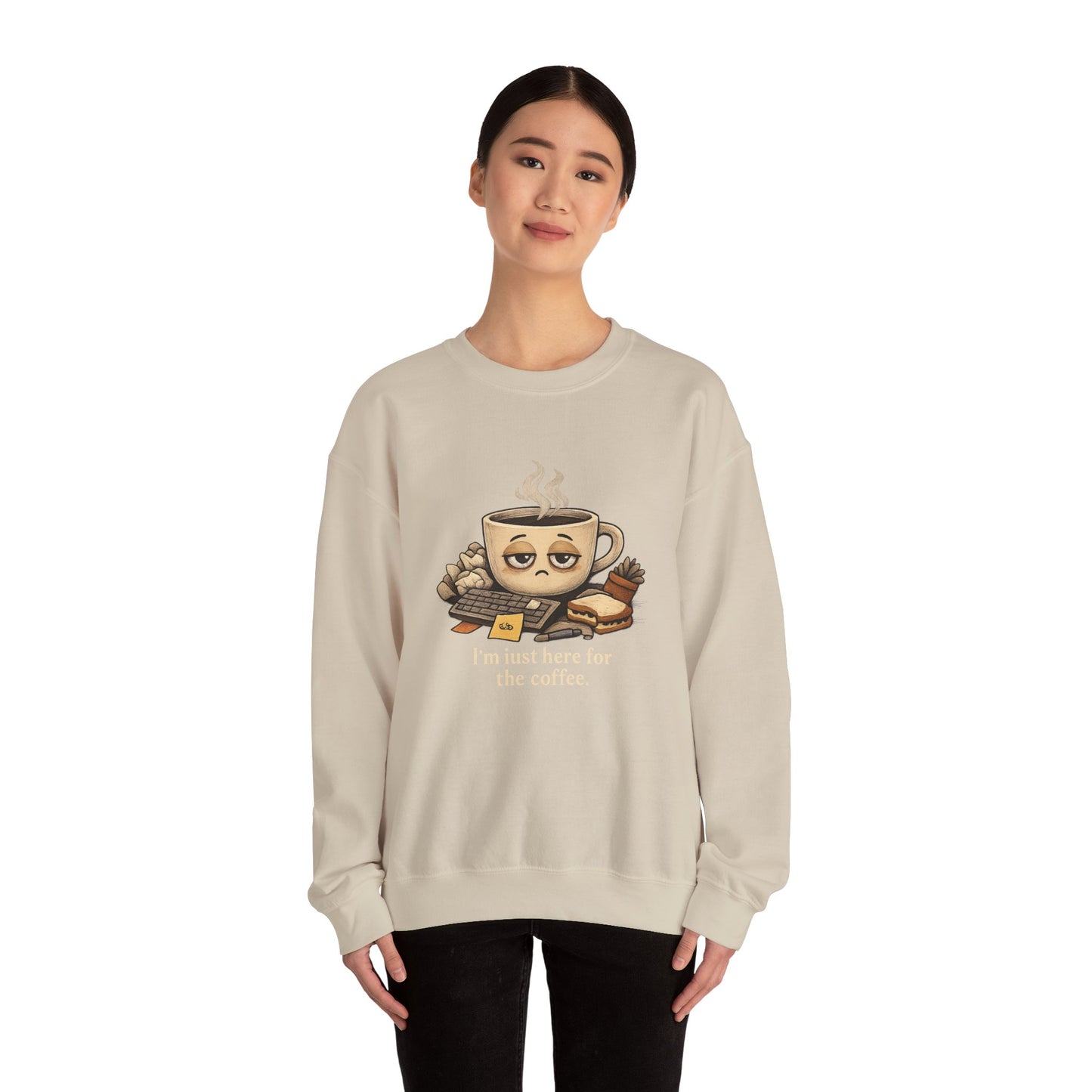 Too Tired for This Sweatshirt | burnout, coffee sleepy mental health humor