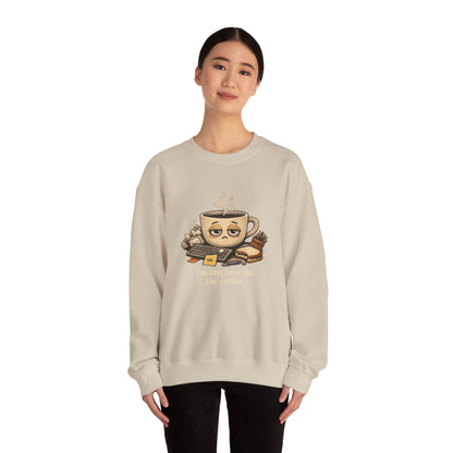 Too Tired for This Sweatshirt | burnout, coffee sleepy mental health humor