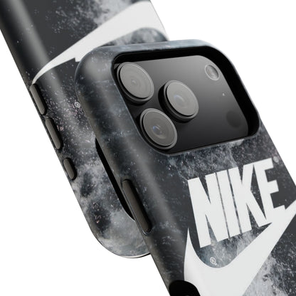 Nike Swoosh Marble iPhone Case | Impact-Resistant Case