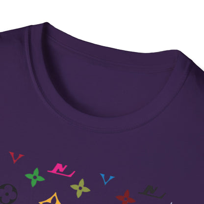 Rainbow Monogram Logo T-Shirt | Retro Pattern, Streetwear