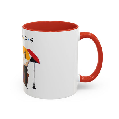 Friends TV Show Inspired Coffee Mug — Cast Silhouette with Umbrellas, 11/15oz Accent Mug