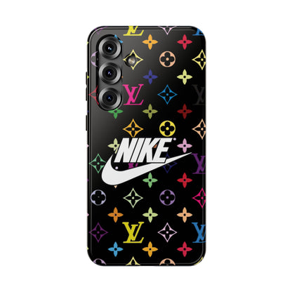 Rainbow Monogram Pattern Phone Case | Impact-Resistant Case