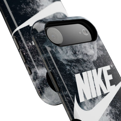 Nike Swoosh Marble iPhone Case | Impact-Resistant Case